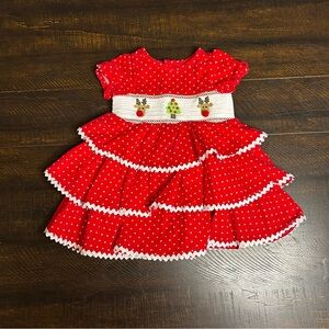 Mud Pie Red and White Polka Dot Baby Dress